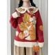 Miss Point Chubby Fox In The Forest Knitted Sweater(2nd Reservation/Full Payment Without Shipping)